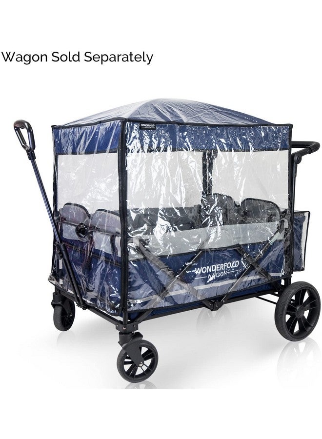 WONDERFOLD Stroller Rain Cover Made with Premium, Lightweight Transparent Sheet Featuring Small Ventilation Holes and Easy Access Hook-and-Loop Entrance (Fits Only X4 & X4M) - Image 3