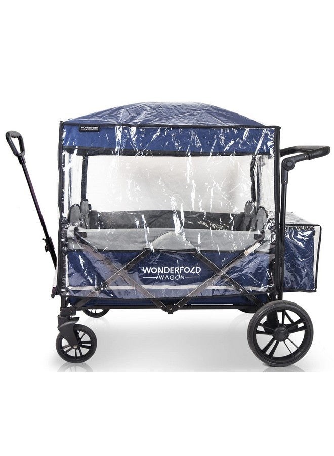 WONDERFOLD Stroller Rain Cover Made with Premium, Lightweight Transparent Sheet Featuring Small Ventilation Holes and Easy Access Hook-and-Loop Entrance (Fits Only X4 & X4M) - Image 1