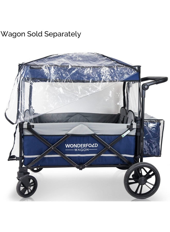 WONDERFOLD Stroller Rain Cover Made with Premium, Lightweight Transparent Sheet Featuring Small Ventilation Holes and Easy Access Hook-and-Loop Entrance (Fits Only X4 & X4M) - Image 2