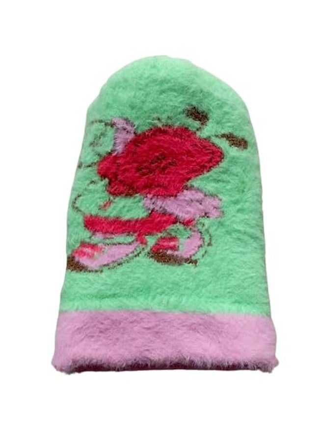 Jubination Binne Cap Girl's & Baby Boys Winter Warm Soft Kids Woolen Bucket Cap (Multicolor; Pack of 1) (0-12 Months) (Green) - Image 1