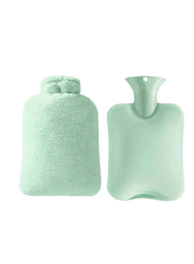 Hot Water Bottle with Soft Fleece Cover 2L Hot Water Bag for Cold - Image 1