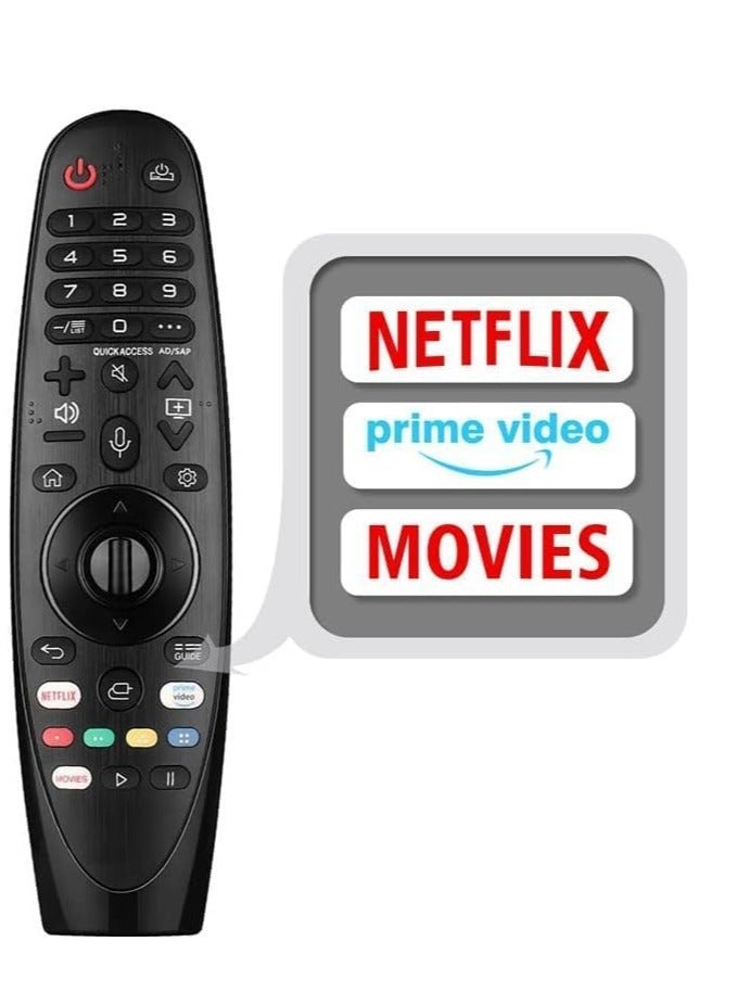 PopZa New MR-20GA Magic Wand Voice Remote Control Replacement AKB75855501 for LG 2018 2019 2020 OLED Nano Cell and 4K UHD Models Smart TVs, with Netflix and Prime Video Hot Keys. - Image 2