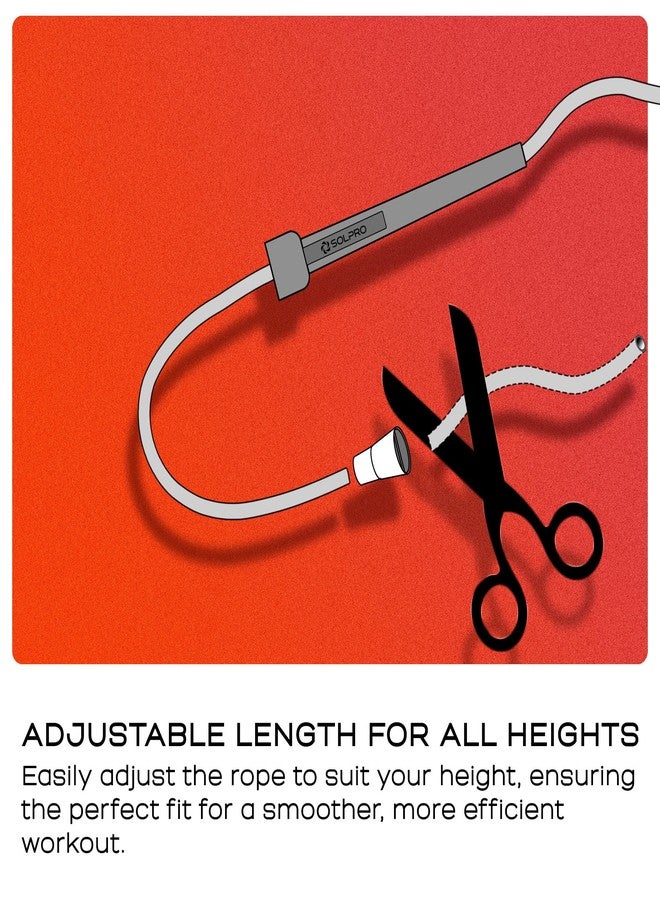 Solpro Aero Adjustable Jump Rope Skipping Rope for men, women, kids, boys, girls | Unisex, Tangle-Free, Durable, Ideal for fitness, cardio, agility & home workouts (Blue/Black) - Image 4