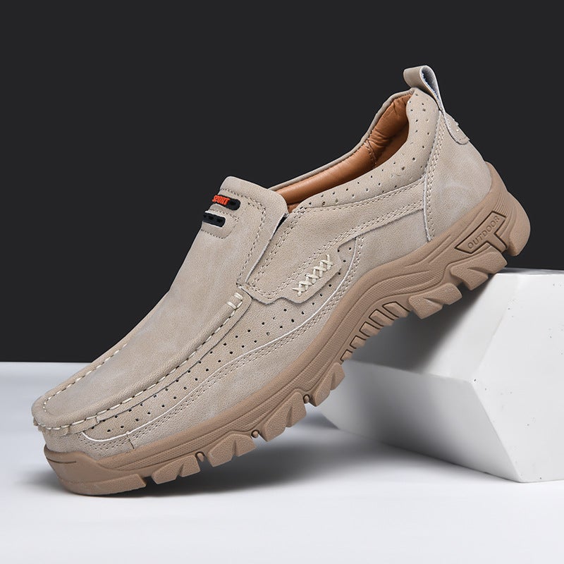 Men'S Shoes, Casual Leather Shoes, Breathable Shoes, Driving Shoes, Versatile Korean Trendy Shoes, Casual Large Size Genuine Leather Men'S Shoes - Image 2