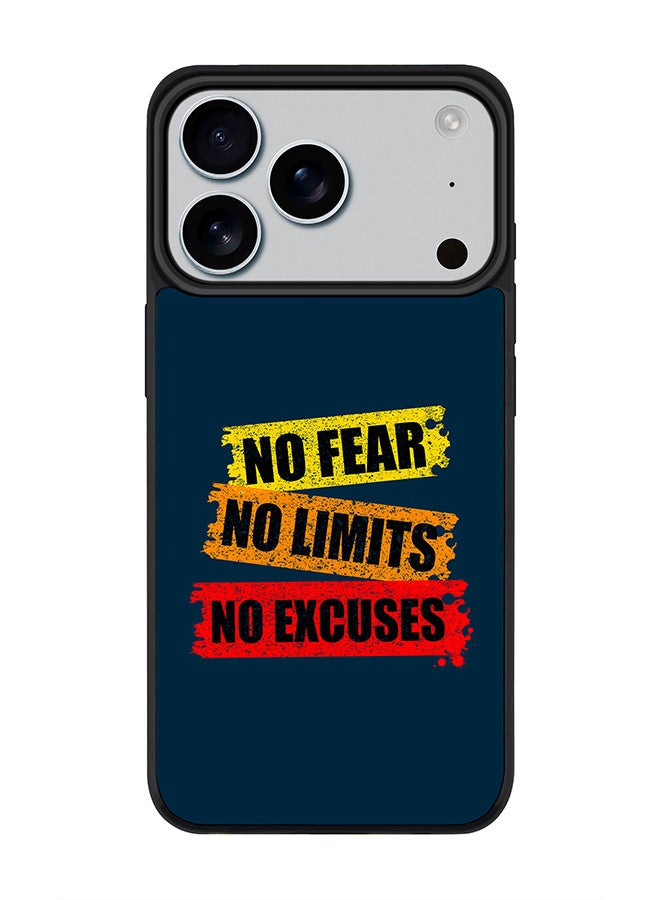 Stylizedd iPhone 17 Pro Case, [Compatible with MagSafe] Slim Magnetic cover Phone Case iPhone 17 Pro -No Fear Limits Excuses - Image 1