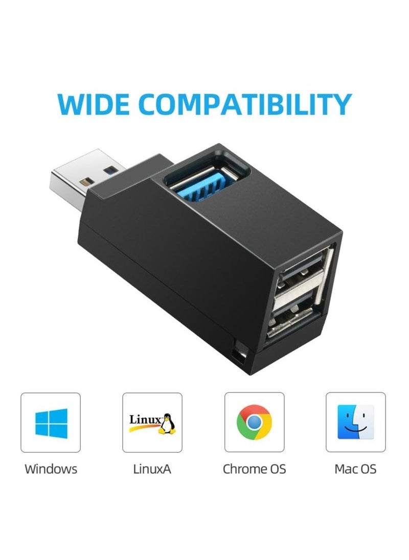 Generic Mini USB Hub USB-A to USB-A – Compact 3-Port USB 3.0 & 2.0 Adapter, High-Speed Data Transfer & Expansion for Laptop, PC, USB Flash Drive, External HDD, Keyboard & More  - Image 5