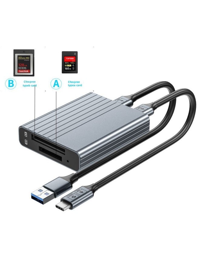 CFexpress Typec-A Card Reader USB3.1 High Speed 10Gbps Mobile Phone Notebook Dual Use Reading CFE Card-Color:CFexperss Type-A + B Card Reader