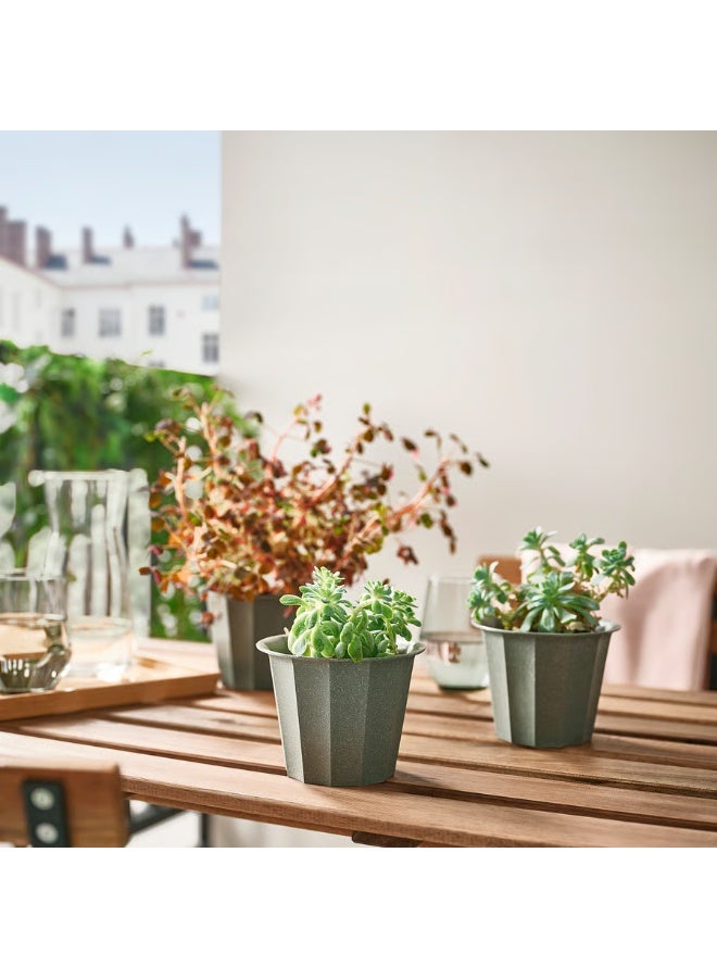 Grey Plant Pot – Indoor & Outdoor Decorative Flower Pot, Durable and Stylish, 9 cm Diameter - Image 3