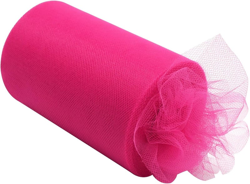 Filloxy Net Tulle Fabric Cut Out-5 Meter, 60 cm Width, Wedding Party Decoration, DIY Craft Supply Bow Baby Shower Birthday Party Wedding Christmas Supplies (Pink) - Image 4