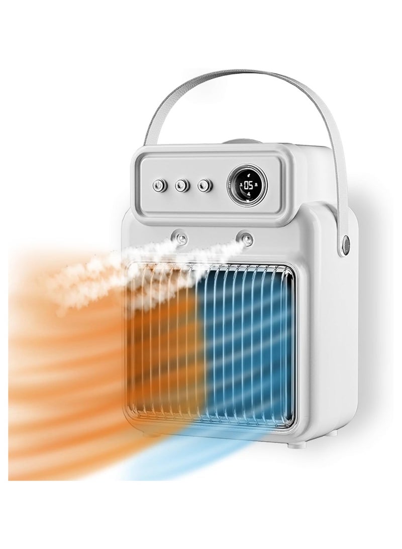 عام مُدفأة كهربائية للفضاء، مُدفأة محمولة 3 في 1، مدفأة طاولة مع جهاز توقيت وحماية من التسخين الزائد للغرفة المنزلية والمكتب - Image 1