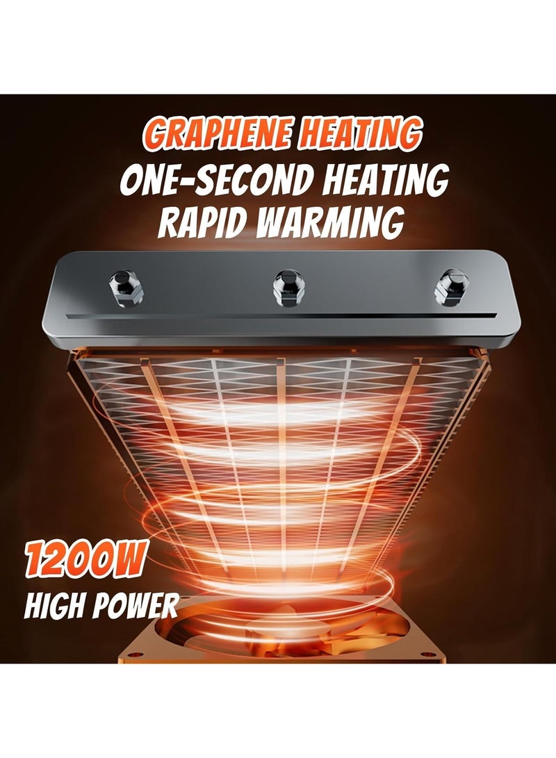 عام مُدفأة كهربائية للفضاء، مُدفأة محمولة 3 في 1، مدفأة طاولة مع جهاز توقيت وحماية من التسخين الزائد للغرفة المنزلية والمكتب - Image 3