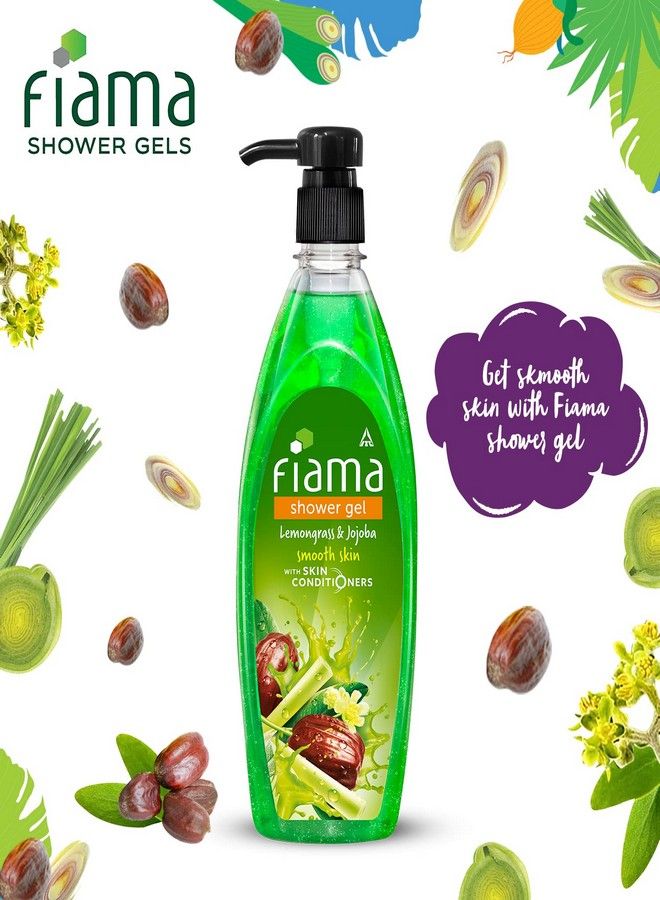 Fiama Fiama Shower Gel Lemongrass & Jojoba Body Wash With Skin Conditioners For Smooth Skin, 500ml Pump  - Image 2