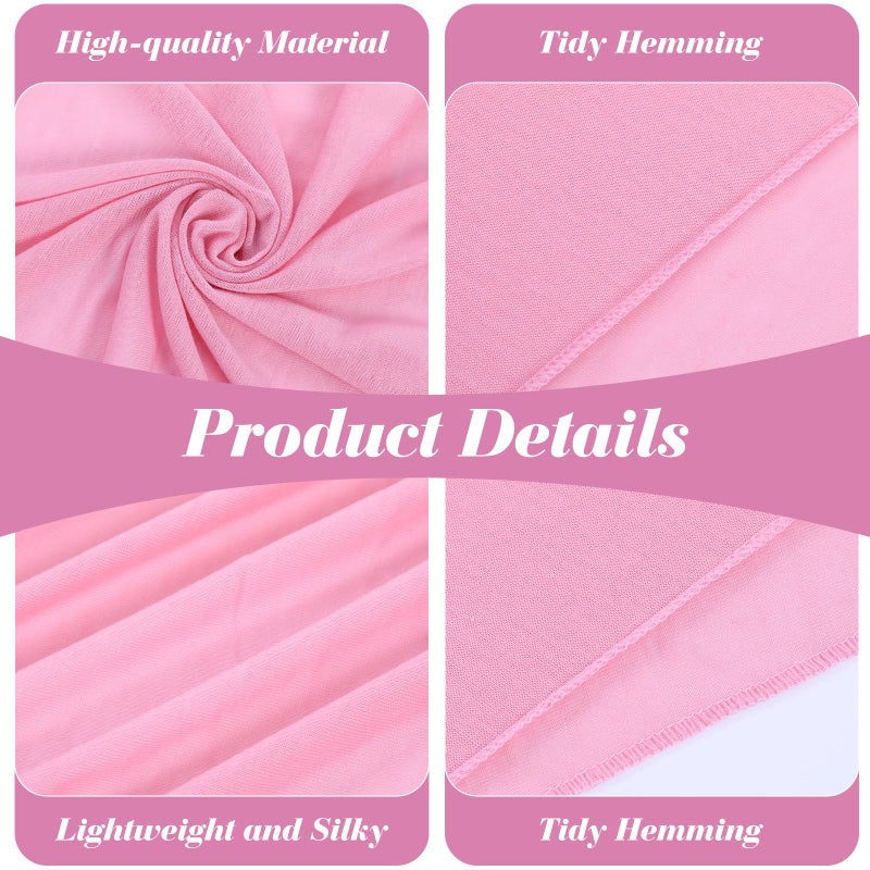 Lemecima 6 Pack Hijab Scarves for Women - Premium Polyester Long Head Jersey Hijab Scarf Wraps in 6 Solid Colors, Soft Muslim Scarf Shawl for All Season, 31.5 x 70.9 inches - Image 3