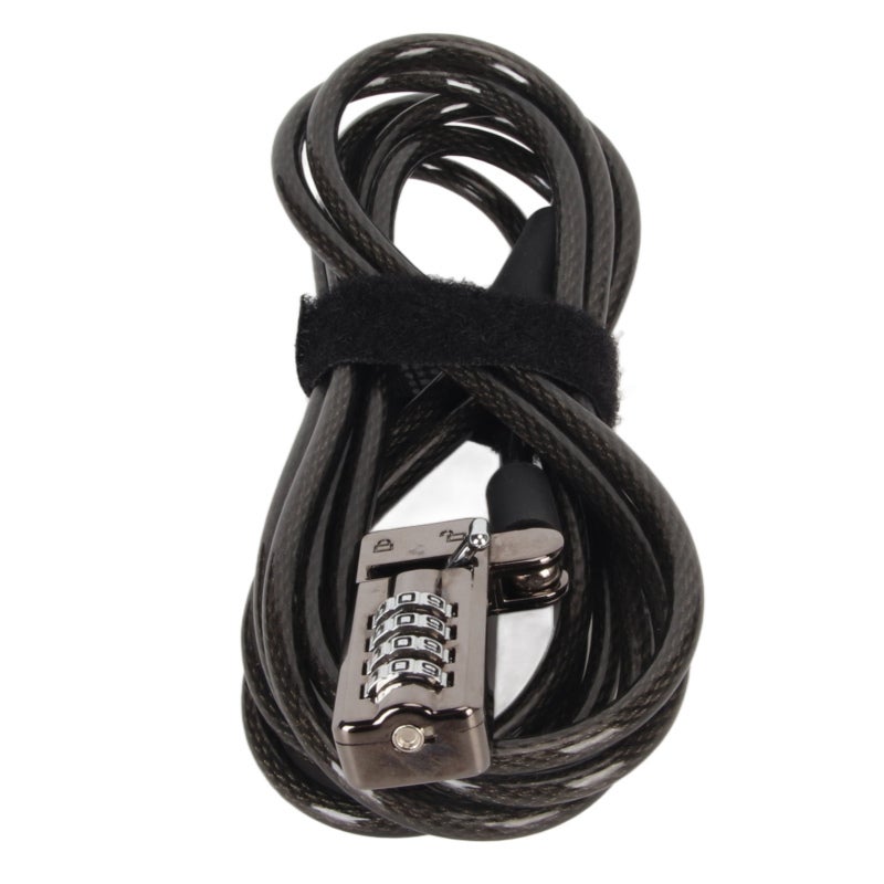 Laptop Lock 4 Digit Combination Cipher Cut Proof PVC Material - Adjustable Length Anti Theft Security Cable for Notebook Computer Public Use - Image 4