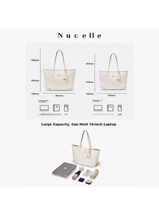 نوسيل Nucelle حقيبة يد نسائية حقيبة Duck Tote، سعة كبيرة، حقيبة كتف للمواصلات - Image 4