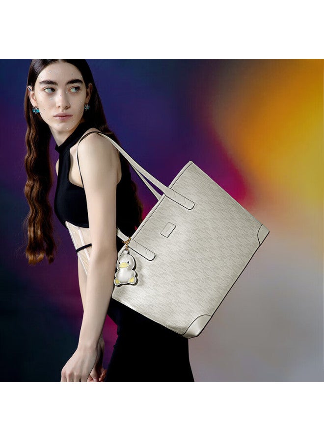 نوسيل Nucelle حقيبة يد نسائية حقيبة Duck Tote، سعة كبيرة، حقيبة كتف للمواصلات - Image 2