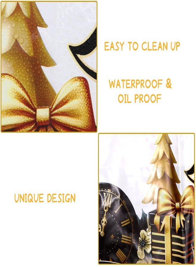 Fancy Land Happy New Year Tablecloths 3 Pack New Years Eve Party Supplies 2027 Gold Black White Tablecloths for Rectangle Tables Happy New Years Decorations 2027 - Image 3