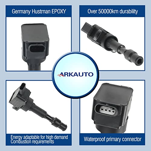 ARKAUTO 4PCS ARKAUTO IGNITION COIL 273002E601 27300-2E601 UF816 UF-816 FOR HYUNDA ELANTRA KONA KONA SONATA VELOSTER KIA FORTE OPTIMA SELTOS SOUL 2.0L L4 G4NG G4NE - Image 2