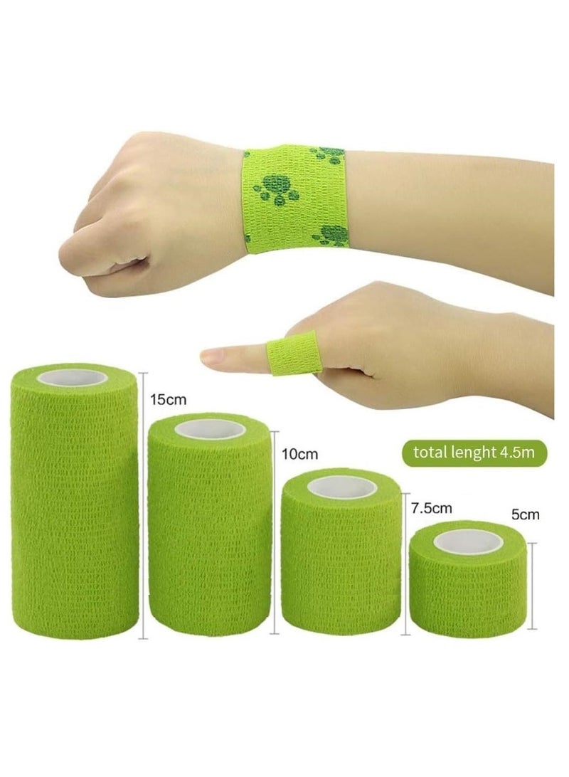Generic Self Adhesive Bandage, Breathable Cohesive Bandage Wrap Rolls Elastic Self-Adherent Tape for Stretch Athletic, Sports, Wrist, Ankle and Swelling, Multi Color, 1pcs  - Image 4