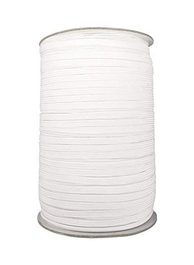 NIBEMINENT Spool Of Elastic Flat Band For Clothing White 