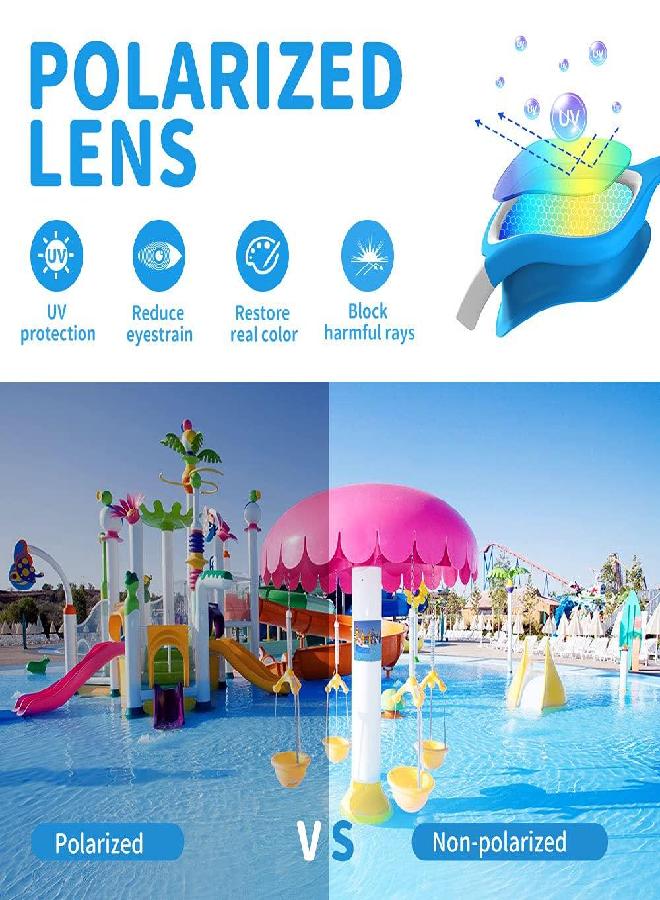 ZIONOR ZIONOR Kids Swim Goggles, 2 Packs G1MINI Polarized Swimming Goggles for Girls and Boys, UV Protection Anti-Fog for Child and Youth （GoldLens+GoldLens）  - Image 5