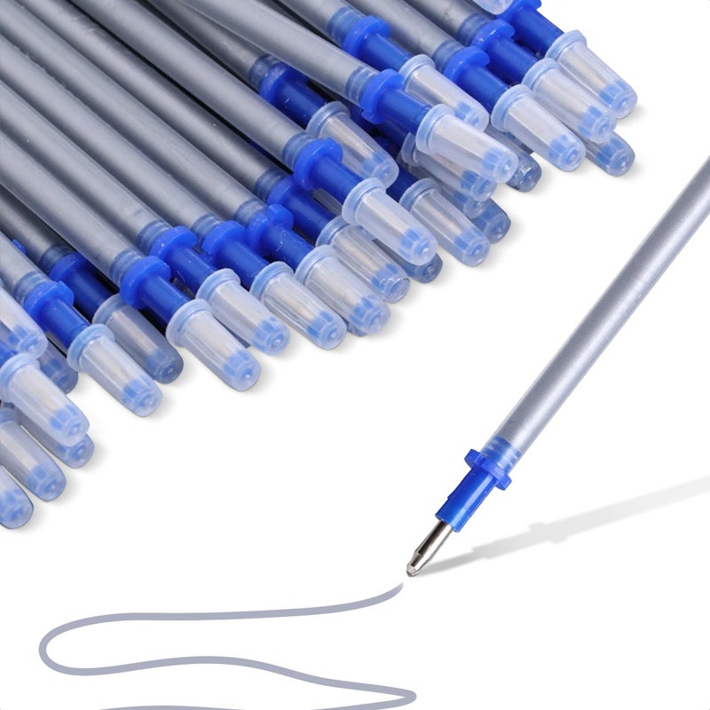 VIKROM 100-Piece Silver Fabric Pen Refills – 5.11" Fabric Markers for Sewing Erasable Ink | Safe for Most Fabrics | 0.03 Inches Fine Tip for Quilting, Tailoring, and Crafting - Image 1