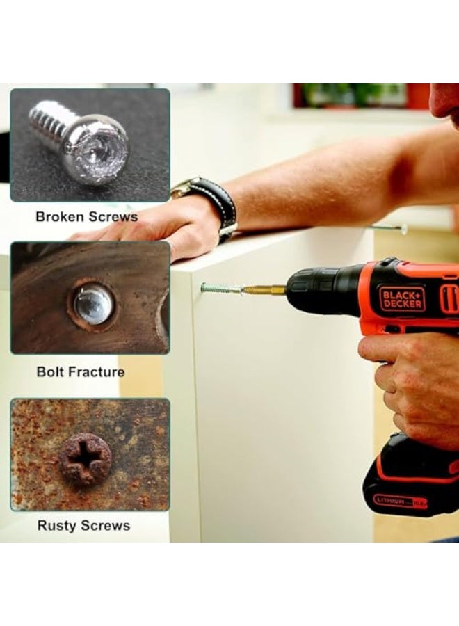 Damaged Screw Extractor Set, 22 PCS High Speed Stripped Screw Removal Tool, With Magnetic Extension Bit Holder & Socket Adapter Tool for Rusty and Broken Nuts & Bolts - Image 4