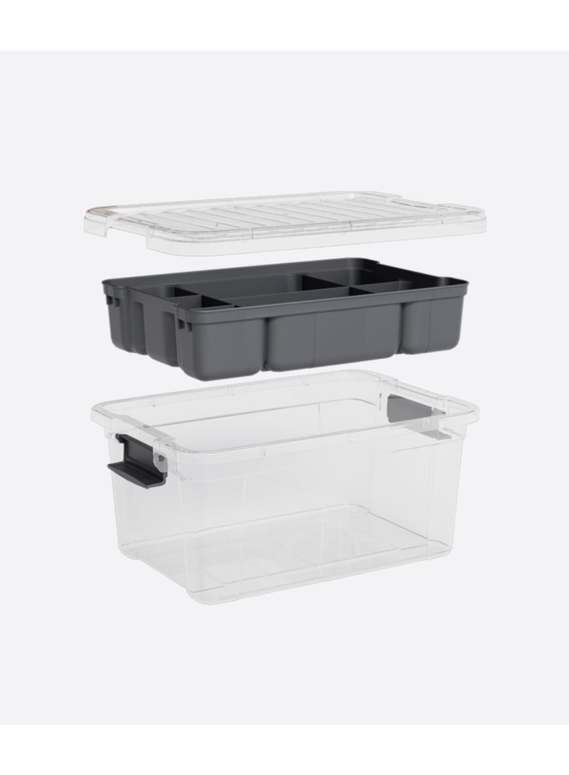 Dunya Plastik Storage Box with Organizer - 6.25 Liters - Image 1