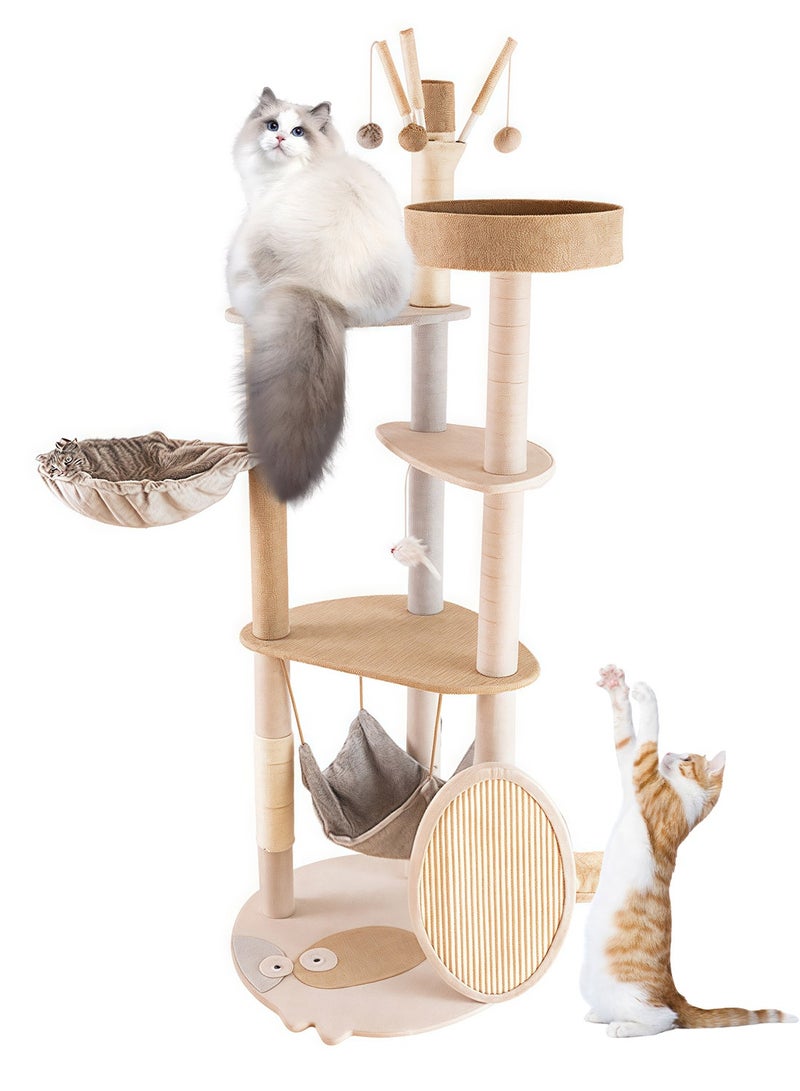 كيدل شجرة القط القط تسلق إطار القط الخدش بعد برج القط تسلق داخلي - Image 1