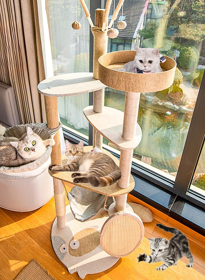 كيدل شجرة القط القط تسلق إطار القط الخدش بعد برج القط تسلق داخلي - Image 3