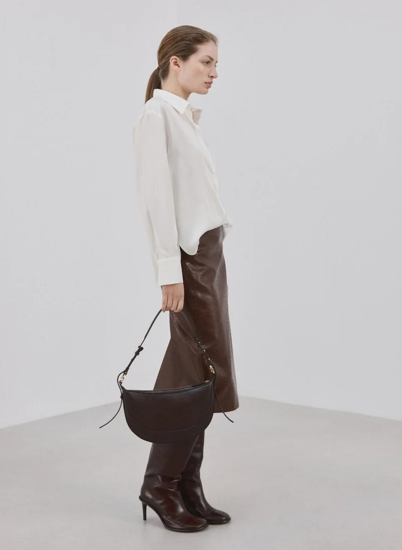 MANGO  Straight lyocell shirt for Women | Best Price UAE