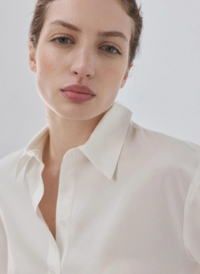 MANGO  Straight lyocell shirt for Women | Best Price UAE