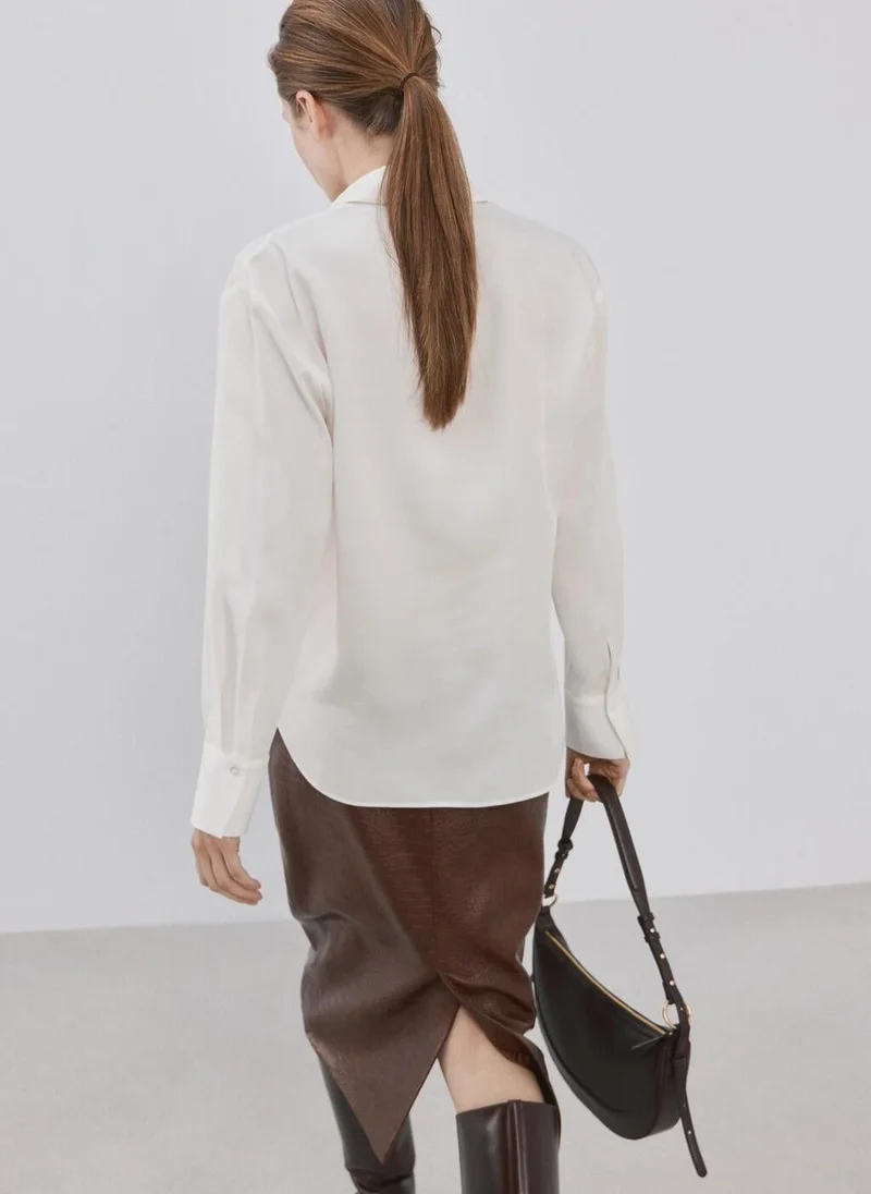 مانجو Straight lyocell shirt