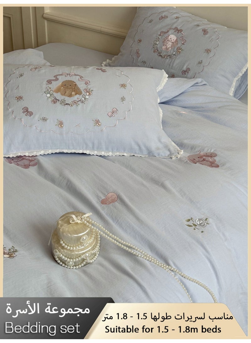 LUBANHOME Bedding set, including 1 bed sheet 245*250cm, 1 quilt cover 200*230cm, 2 pillowcases 48*74cm, suitable for beds 1.5-1.8 meters in length. - Image 2