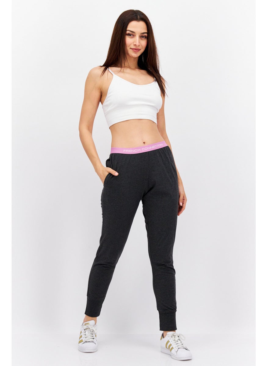 French Connection Women Regular Fit Solid Pant, Grey  - Image 2