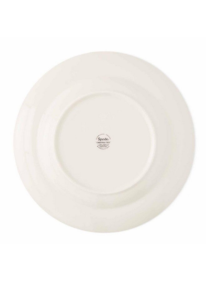 Spode Christmas Tree 10.5" Dinner Plate (Set of 4) - Festive Holiday Stoneware Plate with Christmas Tree & Green Borders, Microwave, Dishwasher, Freezer, Oven Safe - Collectible Holiday Tableware - Image 4