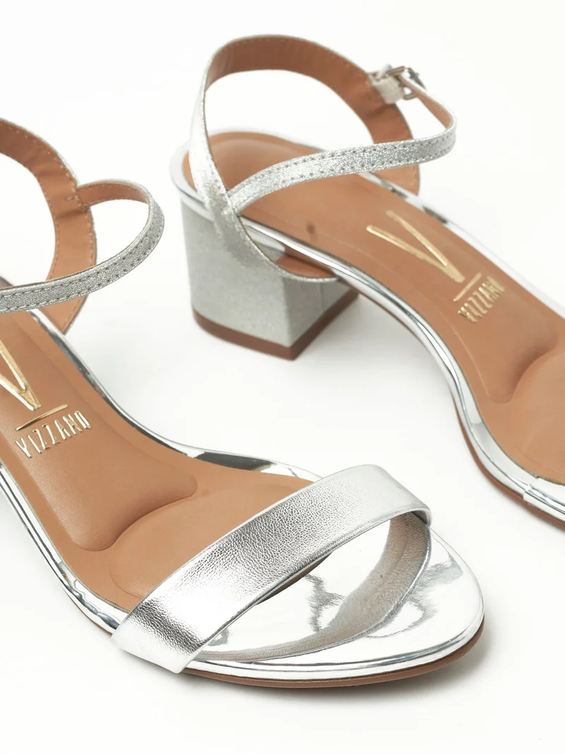 Vizzano  VIZZANO Sandals with Back strap for Ladies – SILVER Sandals with Ankle Strap | Comfortable PU Upper & TPR Sole for Women | Best Price UAE