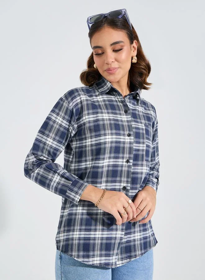 Take Two Check Pattern Regular Fit Shirt