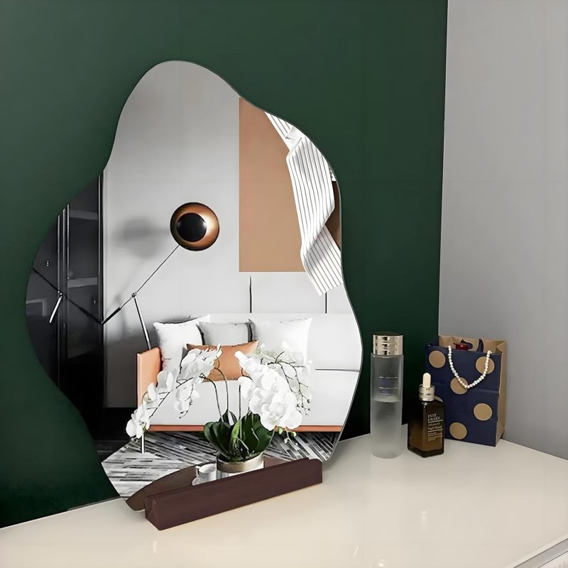 Large Floor Mirror Stand: Dark Coffee, Stable Anti-Shake Structure - Simple Versatile Style Full Length Mirror Stand for Bedroom Entrance Hall - Image 5
