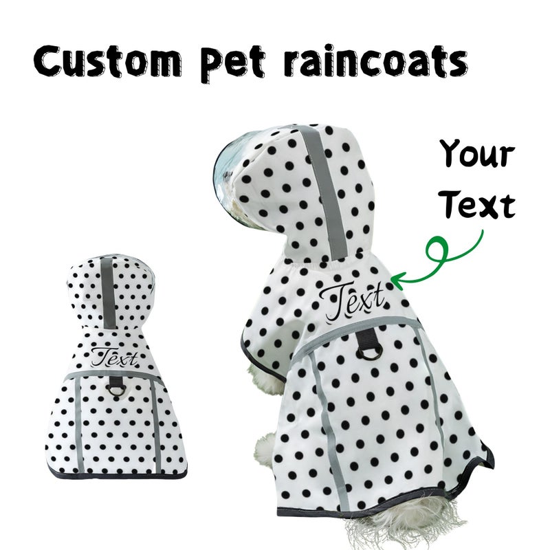 Mooni Sky Blue XS Personalized Custom Pet Raincoat Lightweight All Season Adjustable Shoulder Straps Machine Washable Durable Soft Comfortable Fabric Suitable For Small To Large Size Pets - Image 3
