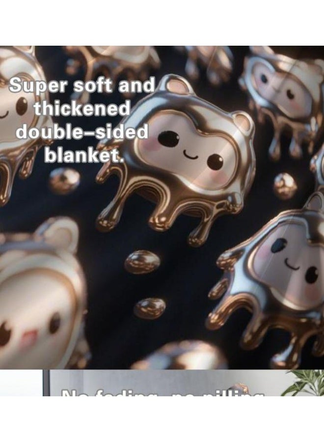 عام بطانية رقيقة من الفانيلا (حرارة ومريحة، ومناسبة للنوم واستخدام اللعبة والغبار والرمل) 150 سم * 200 سم - 661 - Image 5