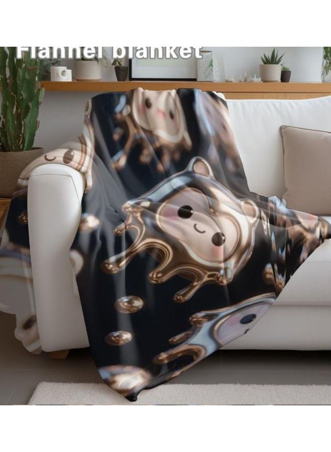 عام بطانية رقيقة من الفانيلا (حرارة ومريحة، ومناسبة للنوم واستخدام اللعبة والغبار والرمل) 150 سم * 200 سم - 661 - Image 4