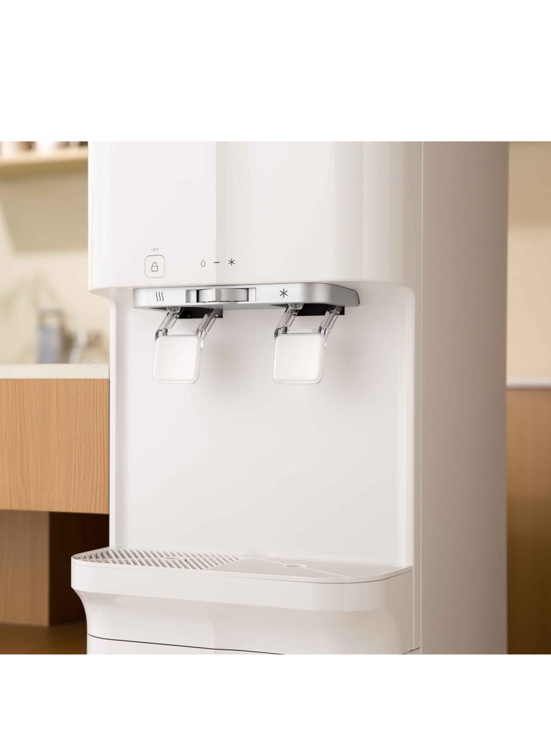 UGINE Ugine water Dispenser, stand, 2 taps, hot and cold, 10.5l, includes 5 filters, one of which is an RO filter for limescale removal, white - WHP-3900 RO  - Image 1
