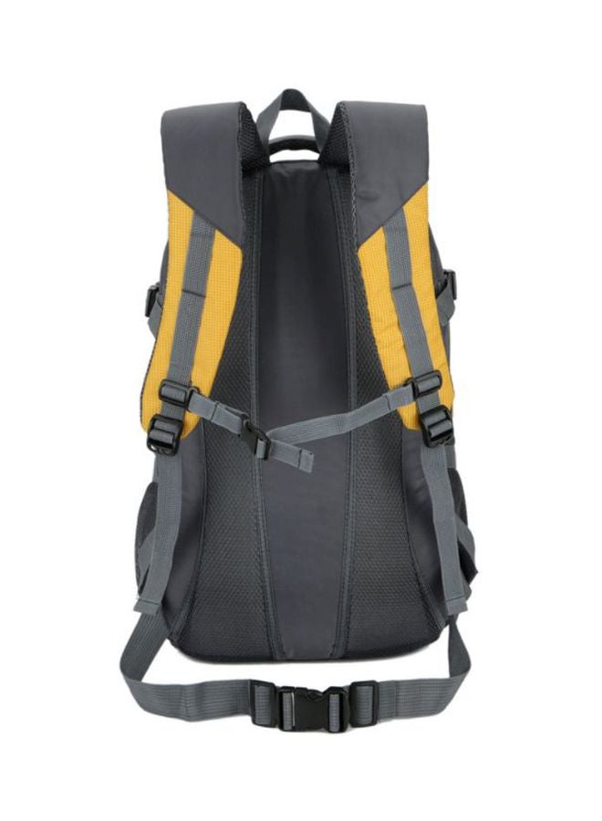 Polyester Travel Backpack Yellow/Black/Grey - Image 3