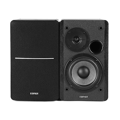 Edifier R1280DB Powered Bluetooth Bookshelf Speakers - Optical Input - Wireless Studio Monitors - 4 Inch Near Field Speaker - 42w RMS - Black - Image 3