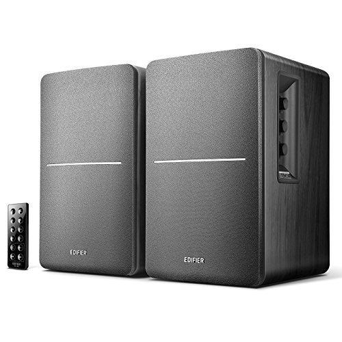 Edifier R1280DB Powered Bluetooth Bookshelf Speakers - Optical Input - Wireless Studio Monitors - 4 Inch Near Field Speaker - 42w RMS - Black - Image 1