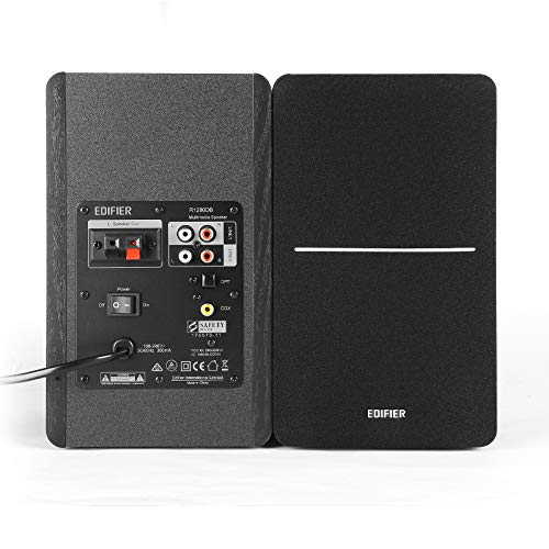 Edifier R1280DB Powered Bluetooth Bookshelf Speakers - Optical Input - Wireless Studio Monitors - 4 Inch Near Field Speaker - 42w RMS - Black - Image 5