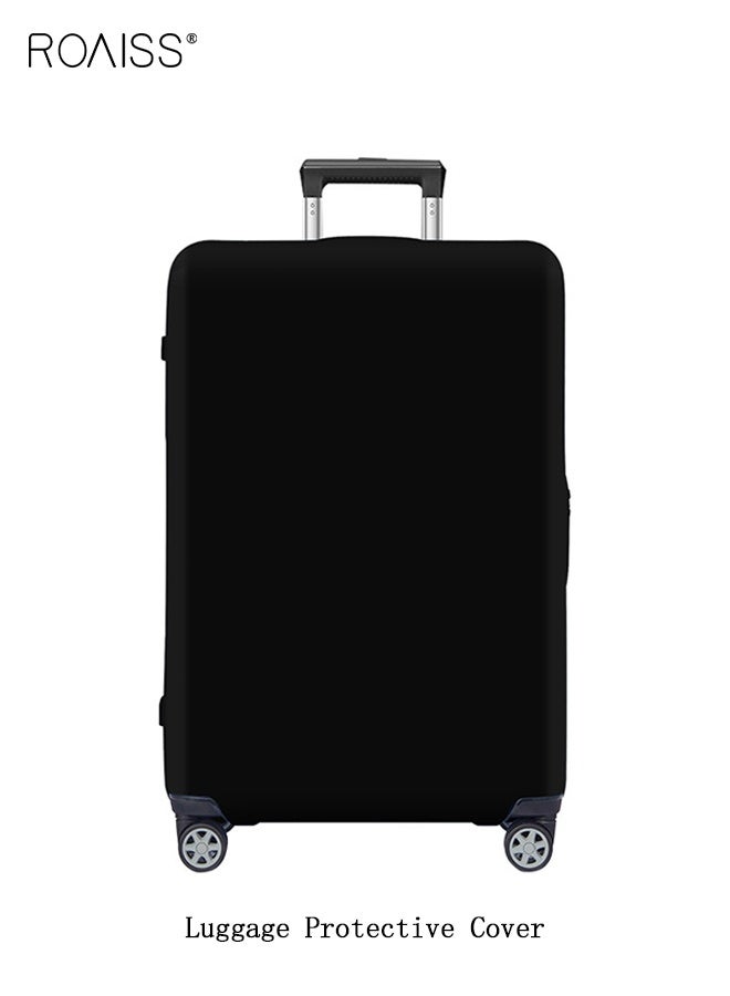 roaiss Universal Luggage Protective Cover Trolley Suitcase Dust Cover Thickened Wear Resistant Suitcase Dust Shield For Travel Accessories Black - Image 1