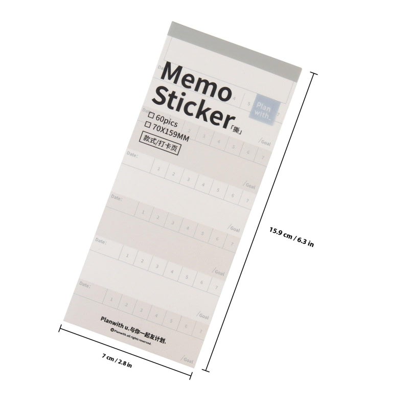 Matte Cover Sticky Memo Pad with Tearable Notes for Office Study and Journaling Organizing Book Labels Page Markers - Image 2