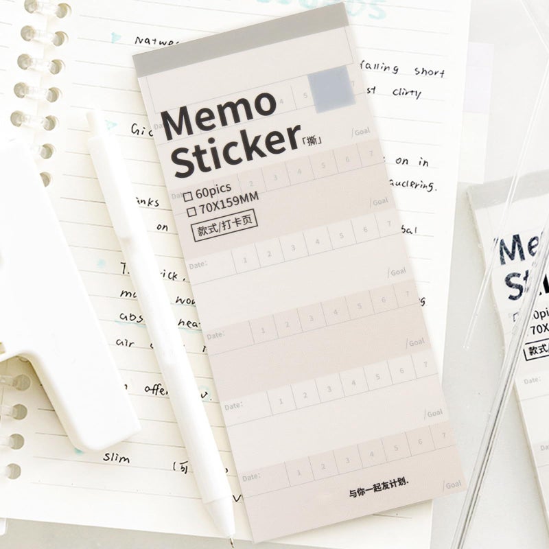 Matte Cover Sticky Memo Pad with Tearable Notes for Office Study and Journaling Organizing Book Labels Page Markers - Image 5
